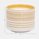 5" 15oz X Dots Citro Candle, Yellow from Sagebrook Home - Luna Furniture