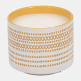 5" 15oz X Dots Citro Candle, Yellow from Sagebrook Home - Luna Furniture