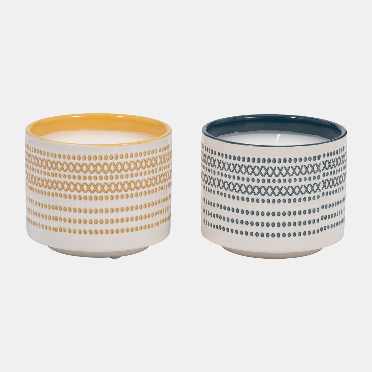 5" 15oz X Dots Citro Candle, Yellow from Sagebrook Home - Luna Furniture