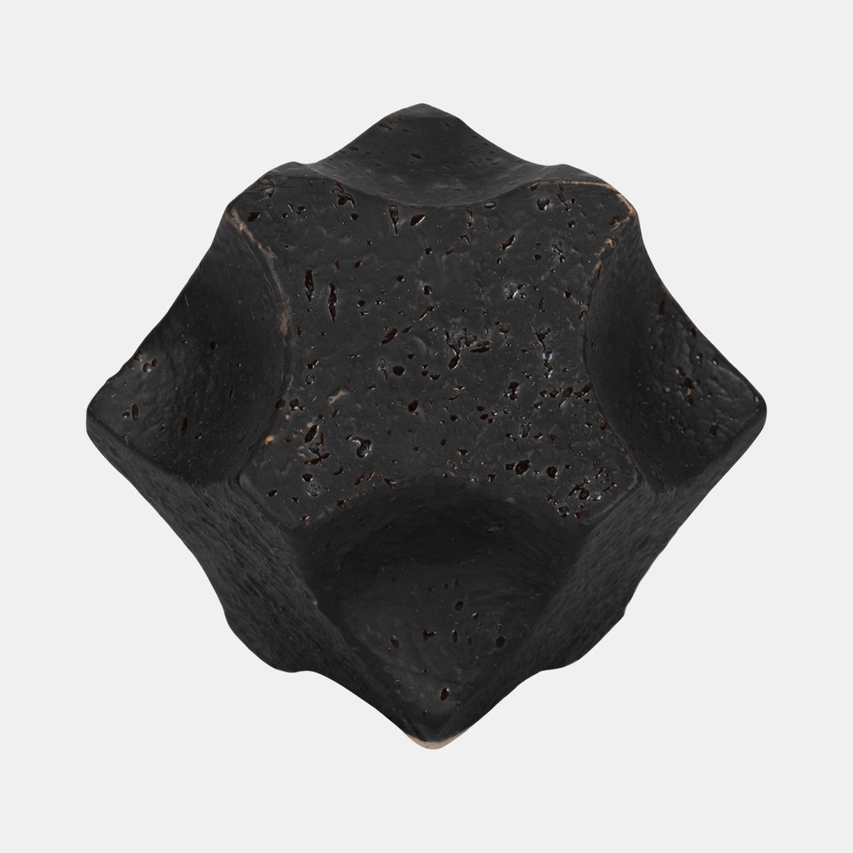 5" Textured Geometric Orb, Black from Sagebrook Home - Luna Furniture