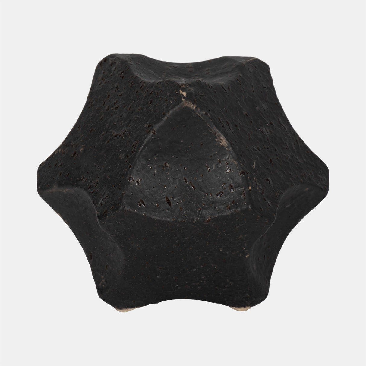 5" Textured Geometric Orb, Black from Sagebrook Home - Luna Furniture