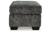 Lonoke Gunmetal Oversized Chair and Ottoman -  Ashley - Luna Furniture