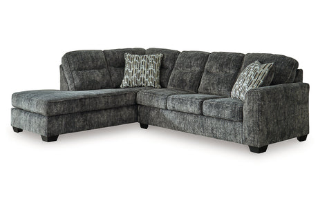 Lonoke Gunmetal 2-Piece Sectional with Chaise -  Ashley - Luna Furniture