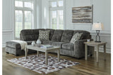 Lonoke Gunmetal 2-Piece Sectional with Chaise -  Ashley - Luna Furniture