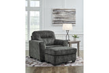 Lonoke Gunmetal Sofa, Loveseat, Oversized Chair and Ottoman -  Ashley - Luna Furniture