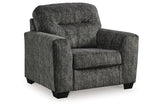 Lonoke Gunmetal Sofa, Loveseat, Oversized Chair and Ottoman -  Ashley - Luna Furniture