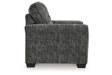 Lonoke Gunmetal Oversized Chair and Ottoman -  Ashley - Luna Furniture