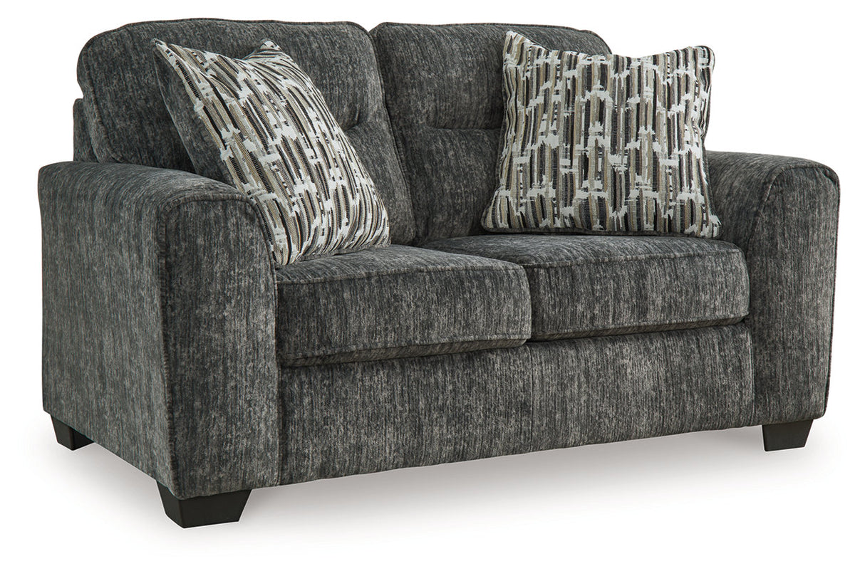 Lonoke Gunmetal Sofa, Loveseat, Oversized Chair and Ottoman -  Ashley - Luna Furniture