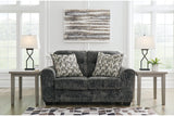 Lonoke Gunmetal Sofa, Loveseat, Oversized Chair and Ottoman -  Ashley - Luna Furniture