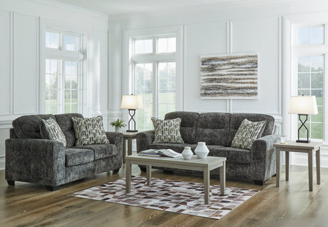 Lonoke Gunmetal Living Room Set -  Ashley - Luna Furniture