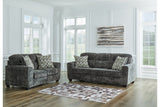 Lonoke Gunmetal Sofa and Loveseat -  Ashley - Luna Furniture