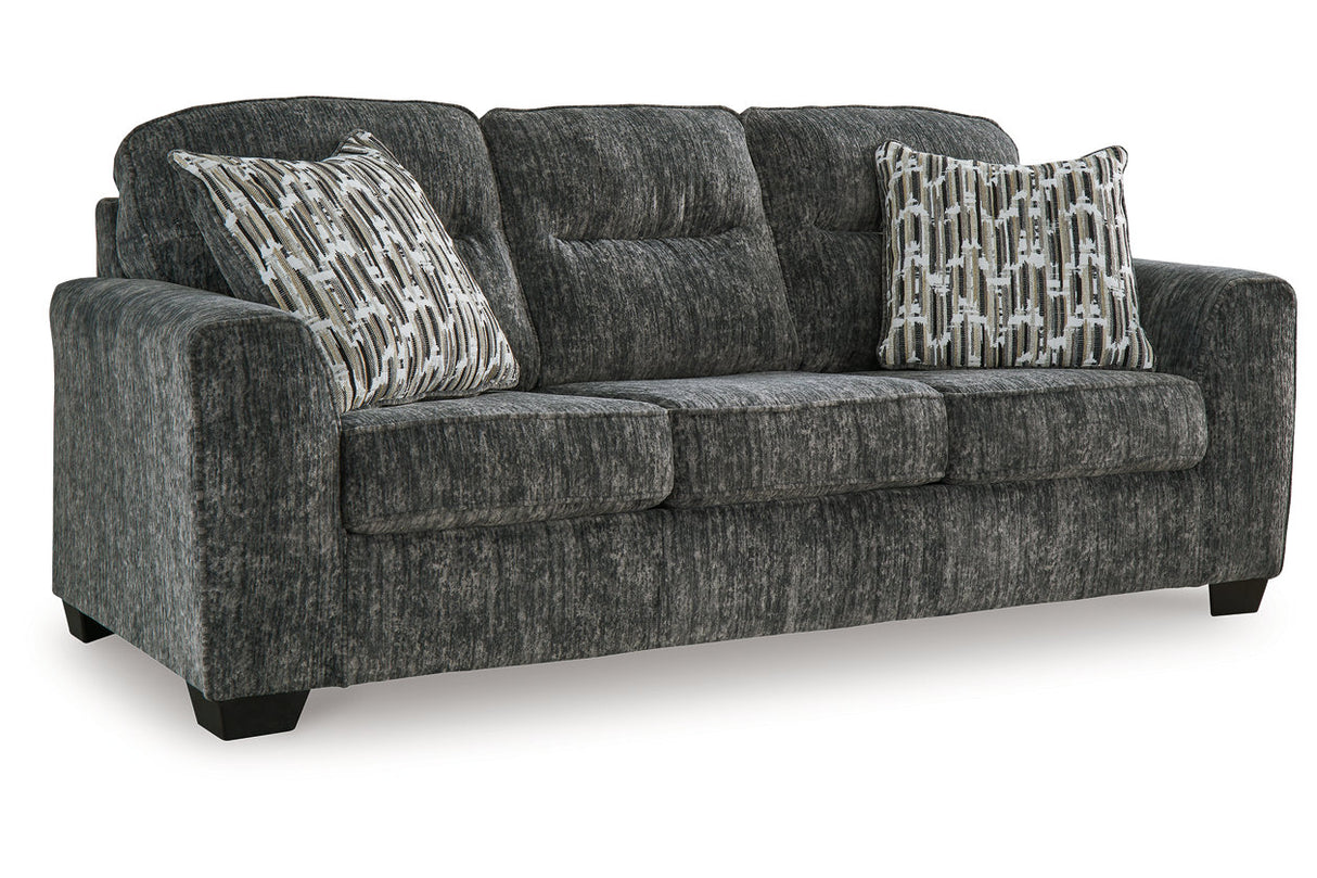 Lonoke Gunmetal Sofa, Loveseat, Oversized Chair and Ottoman -  Ashley - Luna Furniture