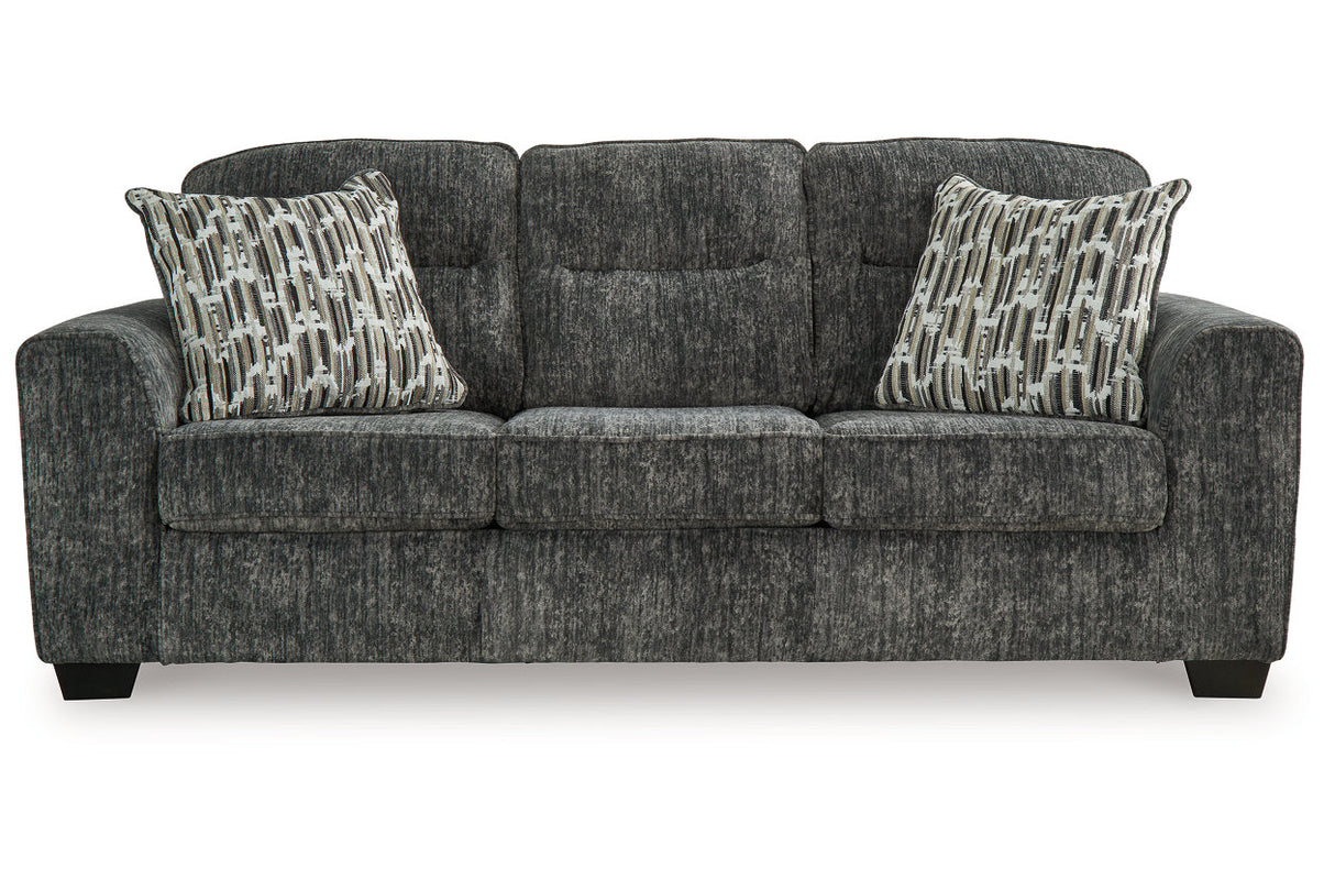 Lonoke Gunmetal Sofa, Loveseat, Oversized Chair and Ottoman -  Ashley - Luna Furniture