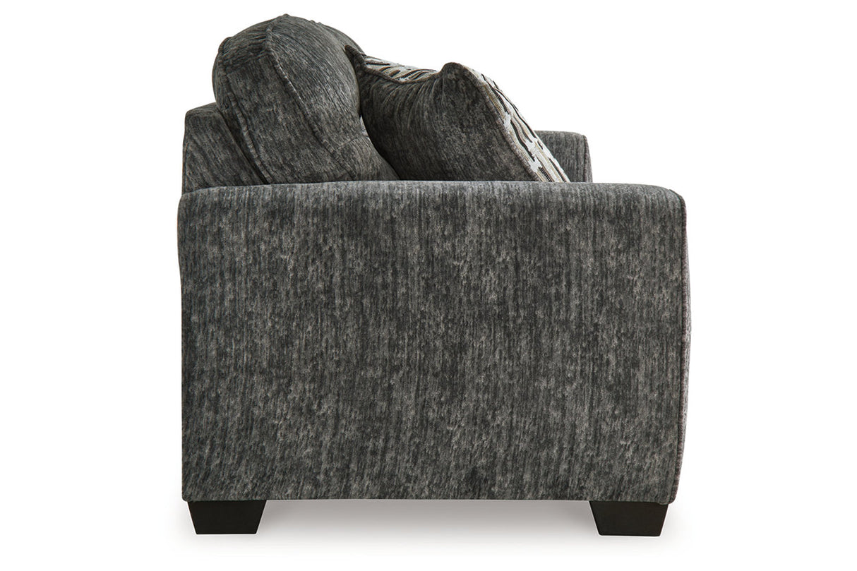 Lonoke Gunmetal Sofa, Loveseat, Oversized Chair and Ottoman -  Ashley - Luna Furniture