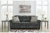 Lonoke Gunmetal Sofa, Loveseat, Oversized Chair and Ottoman -  Ashley - Luna Furniture