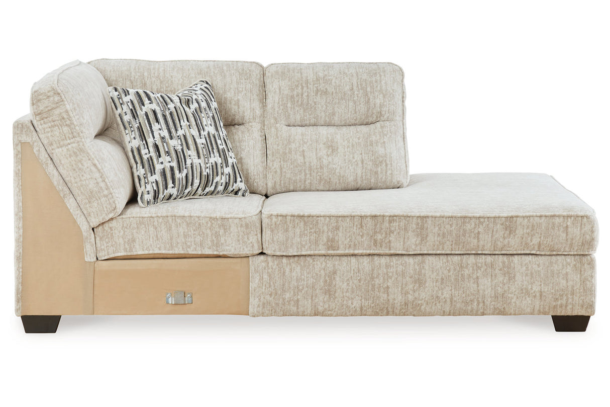 Lonoke Parchment 2-Piece Sectional with Chaise and Ottoman -  Ashley - Luna Furniture