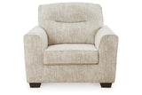 Lonoke Parchment Oversized Chair and Ottoman -  Ashley - Luna Furniture