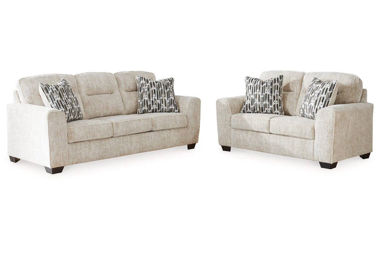 Lonoke Parchment Sofa and Loveseat -  Ashley - Luna Furniture