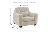 Lonoke Parchment Oversized Chair and Ottoman -  Ashley - Luna Furniture