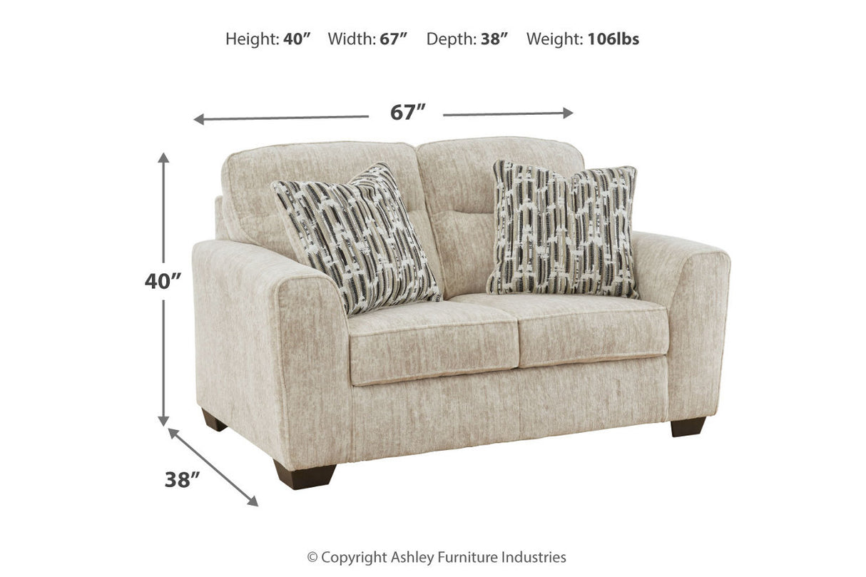 Lonoke Parchment Sofa, Loveseat, Oversized Chair and Ottoman -  Ashley - Luna Furniture