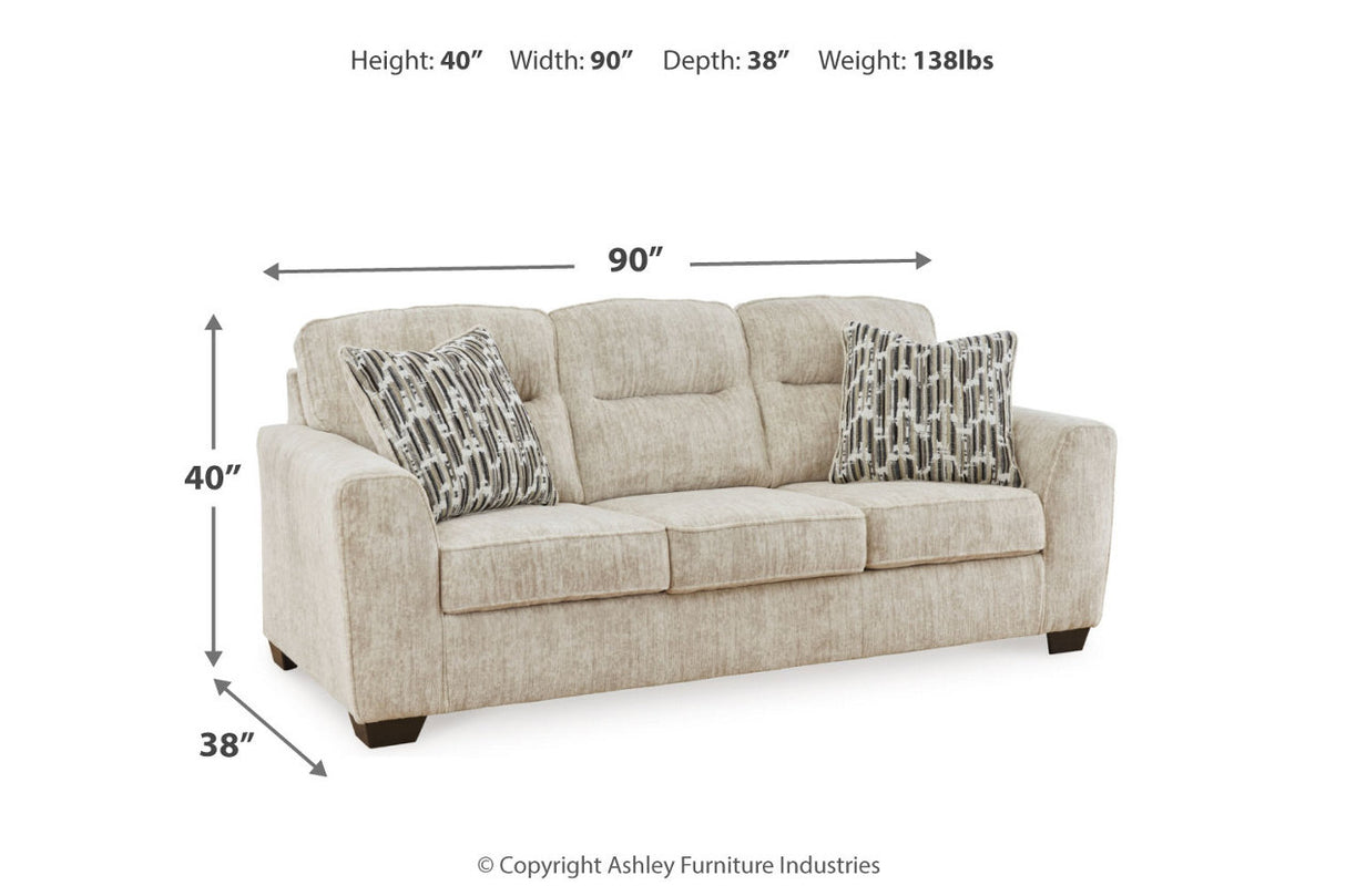 Lonoke Parchment Sofa, Loveseat, Oversized Chair and Ottoman -  Ashley - Luna Furniture