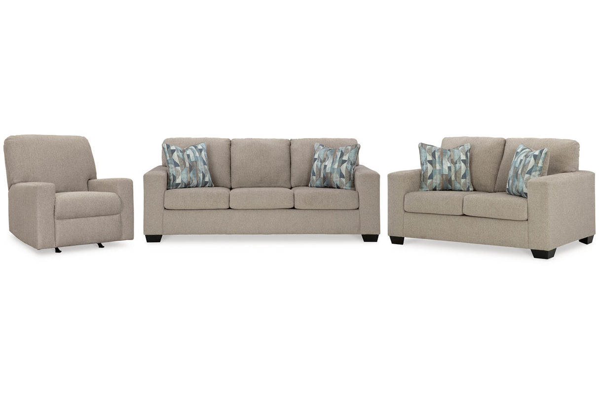 Deltona Parchment Sofa, Loveseat and Recliner -  Ashley - Luna Furniture