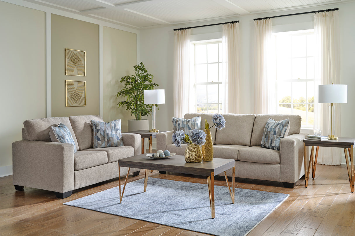 Deltona Parchment Living Room Set -  Ashley - Luna Furniture