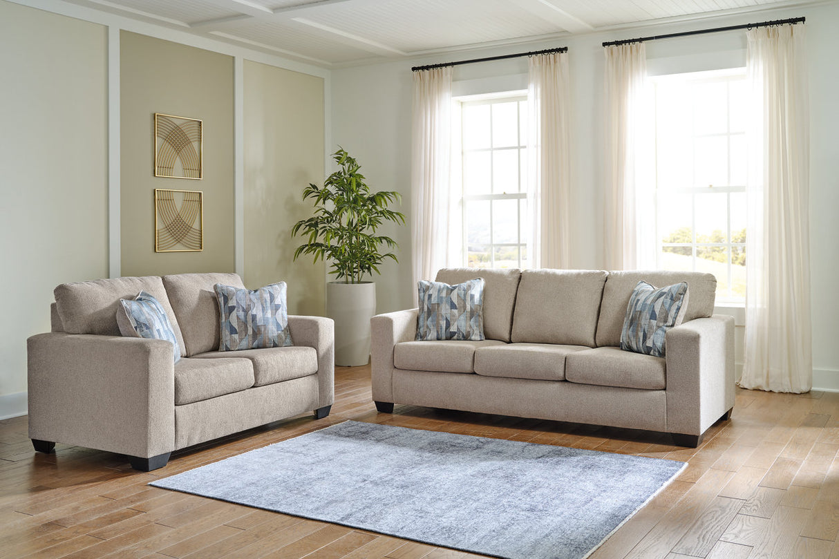 Deltona Parchment Sofa and Loveseat from Ashley - Luna Furniture