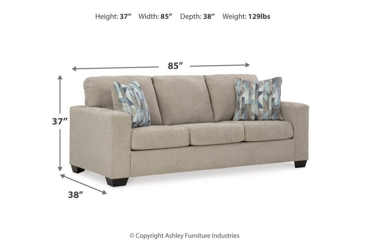 Deltona Parchment Sofa, Loveseat and Recliner -  Ashley - Luna Furniture