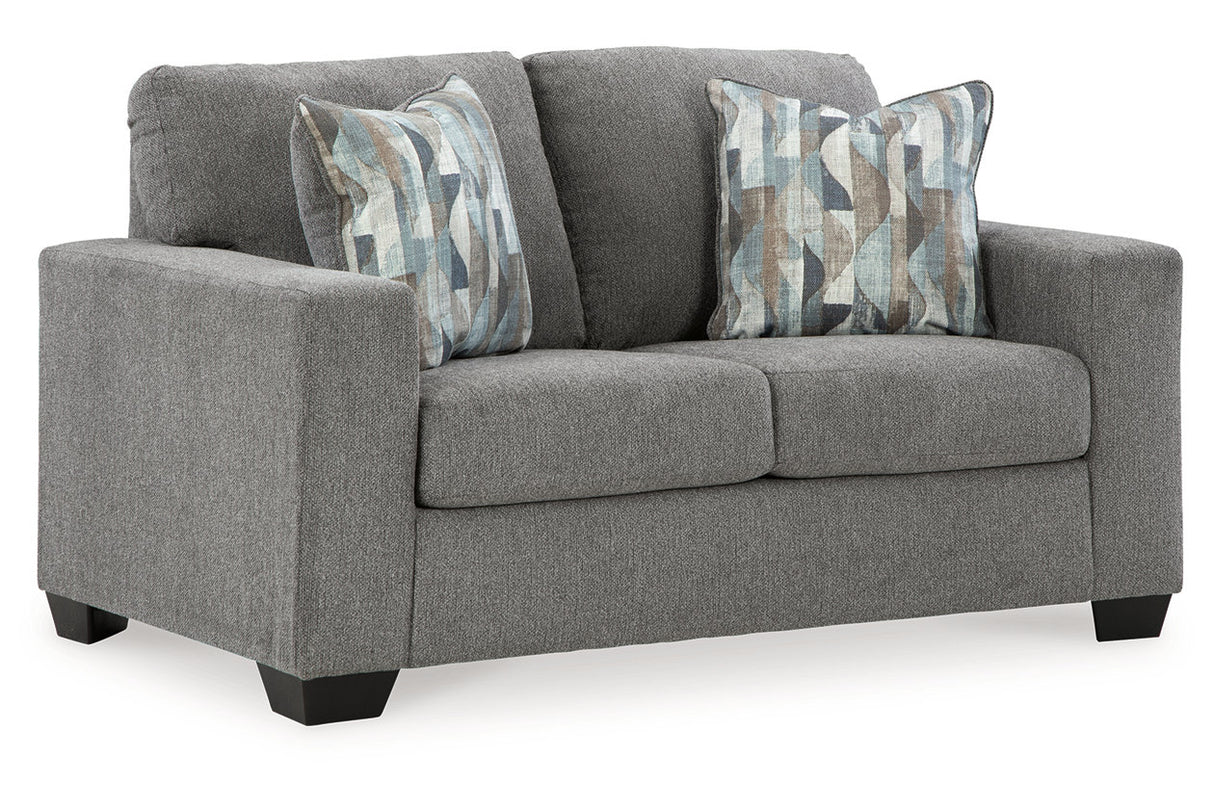 Deltona Graphite Sofa, Loveseat and Recliner -  Ashley - Luna Furniture