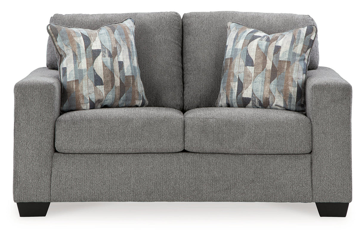 Deltona Graphite Sofa, Loveseat and Recliner -  Ashley - Luna Furniture