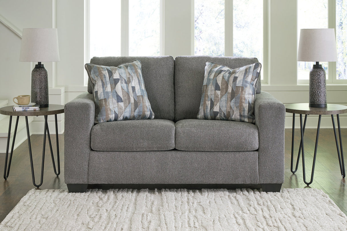 Deltona Graphite Sofa, Loveseat and Recliner -  Ashley - Luna Furniture