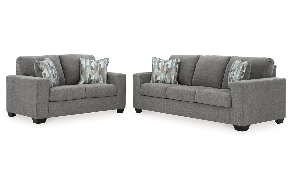 Deltona Graphite Sofa and Loveseat -  Ashley - Luna Furniture