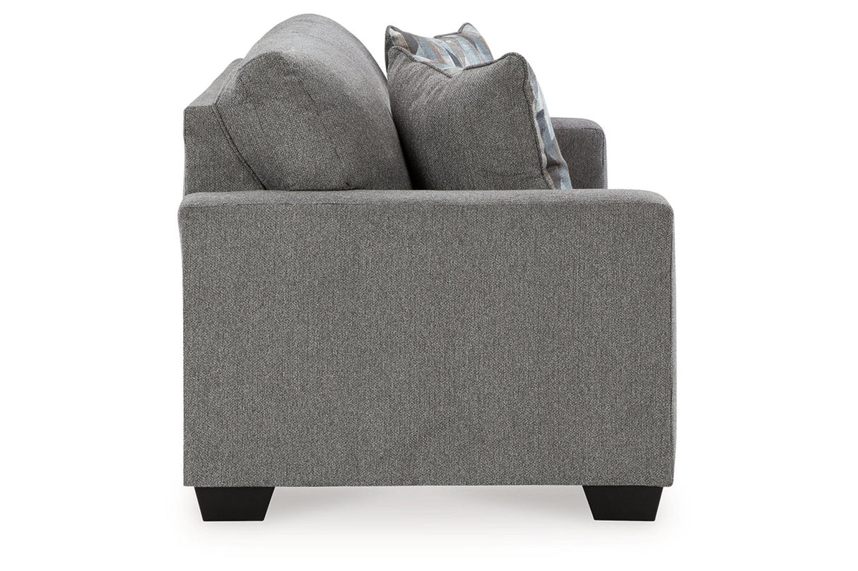 Deltona Graphite Sofa, Loveseat and Recliner -  Ashley - Luna Furniture