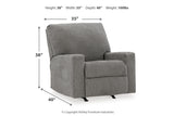 Deltona Graphite Sofa, Loveseat and Recliner -  Ashley - Luna Furniture