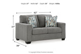 Deltona Graphite Sofa, Loveseat and Recliner -  Ashley - Luna Furniture