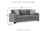 Deltona Graphite Sofa, Loveseat and Recliner -  Ashley - Luna Furniture