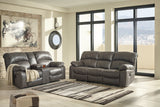 Dunwell Steel Power Reclining Sofa and Loveseat -  Ashley - Luna Furniture