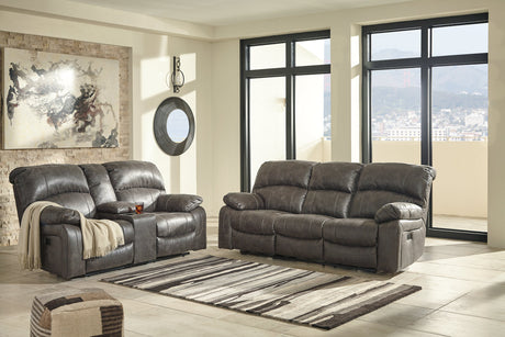 Dunwell Steel Power Reclining Sofa and Loveseat -  Ashley - Luna Furniture