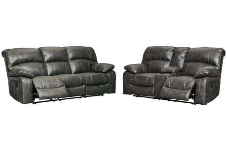 Dunwell Steel Power Reclining Sofa and Loveseat -  Ashley - Luna Furniture