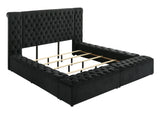 Liliana Queen Black Panel Bed from Crown Mark - Luna Furniture