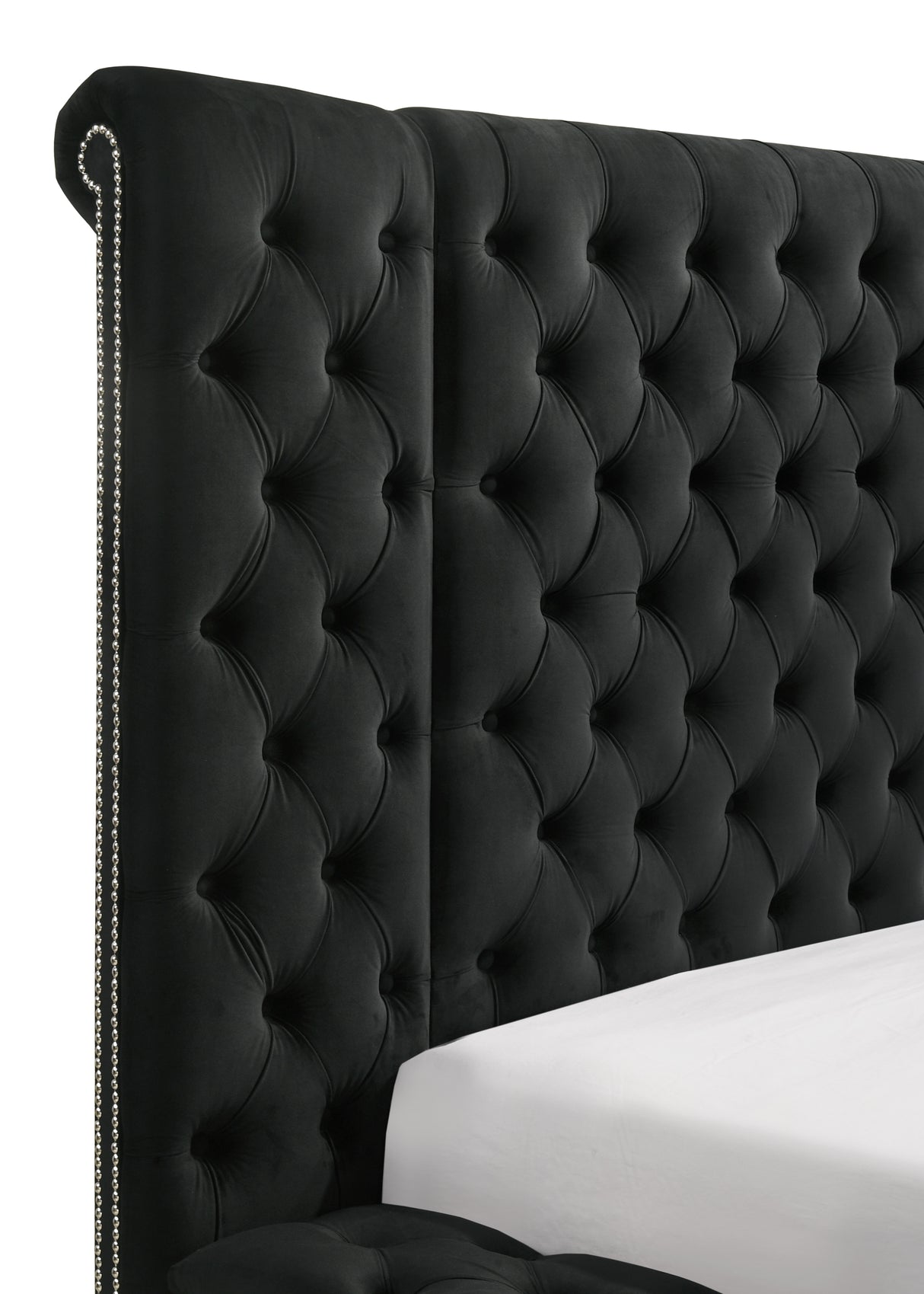 Liliana Queen Black Panel Bed from Crown Mark - Luna Furniture