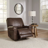 Colleton Dark Brown Leather Living Room Set -  Ashley - Luna Furniture