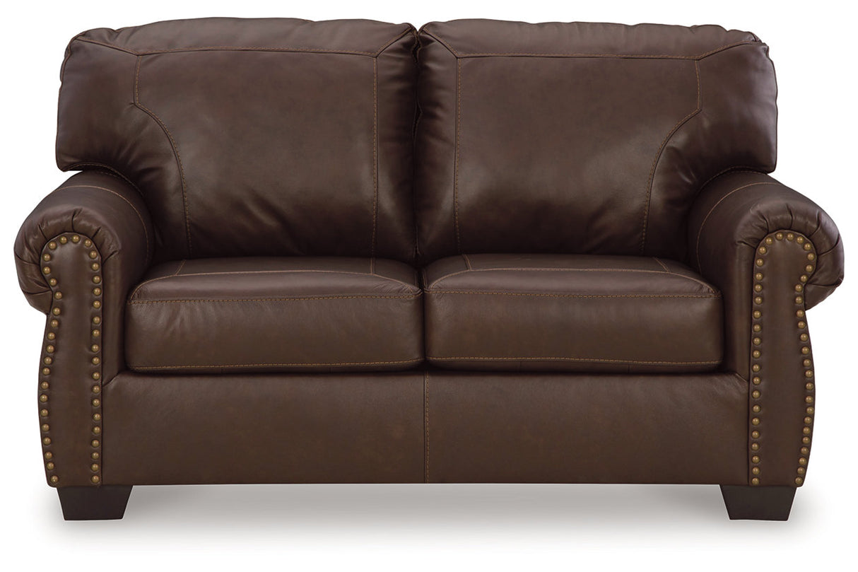 Colleton Dark Brown Sofa, Loveseat and Recliner -  Ashley - Luna Furniture