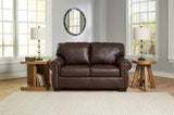 Colleton Dark Brown Leather Living Room Set -  Ashley - Luna Furniture