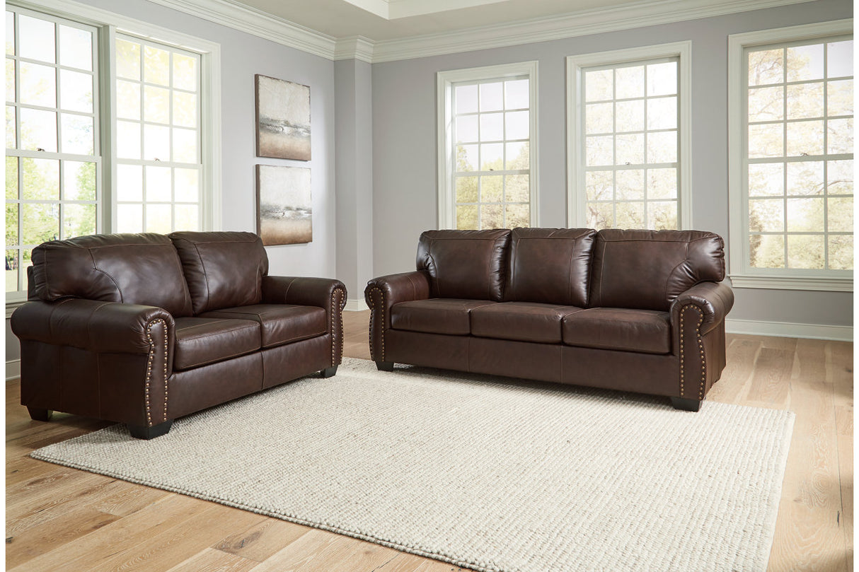 Colleton Dark Brown Sofa, Loveseat and Recliner -  Ashley - Luna Furniture