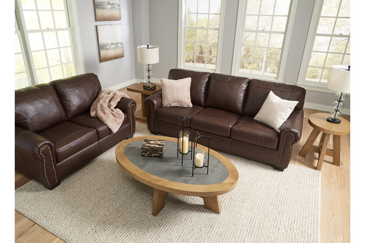 Colleton Dark Brown Sofa and Loveseat -  Ashley - Luna Furniture