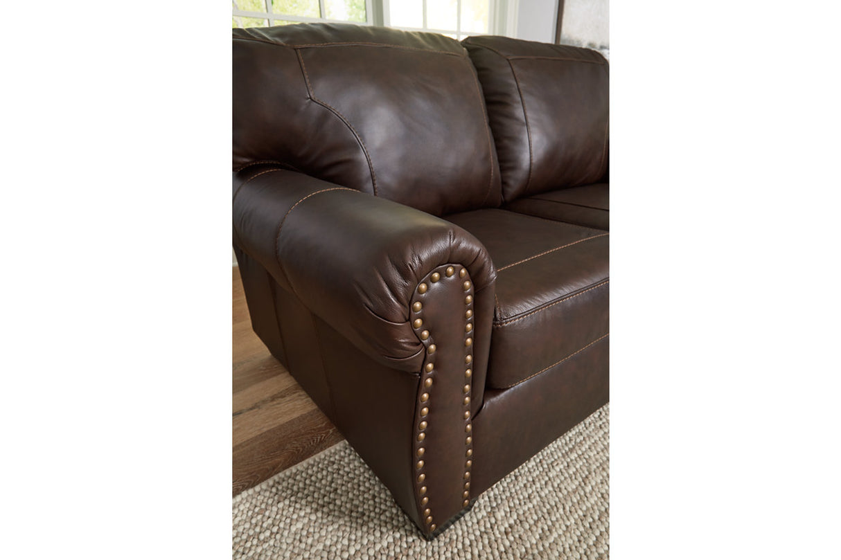 Colleton Dark Brown Sofa and Loveseat -  Ashley - Luna Furniture