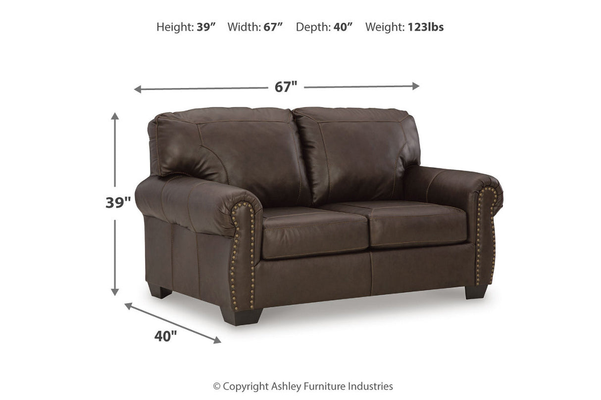 Colleton Dark Brown Sofa, Loveseat and Recliner -  Ashley - Luna Furniture