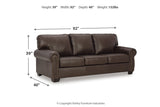 Colleton Dark Brown Sofa, Loveseat and Recliner -  Ashley - Luna Furniture